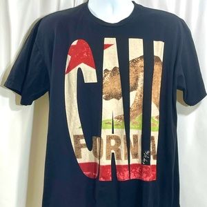 Ring of Fire Black California Bear Tee Shirt XL
